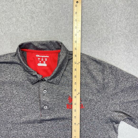 Champion Elite Nebraska Cornhuskers Golf Polo Shirt Mens Large L Gray - Picture 10 of 11